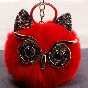 ‼️CLEARANCE PRICE FIRM‼️🦉Owl Puff Keychain🦉